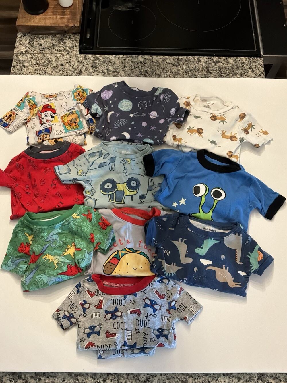 Lot of 10 Baby Boys PJ Sets Size 3T